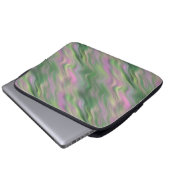 Pink Tulip Wavy Textur Laptopschutzhülle (Vorne Knopf)