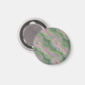 Pink Tulip Wavy Textur Magnet (Vorderseite/Rückseite)