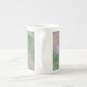 Pink Tulip Wavy Textur Porzellantasse (Rückseite)