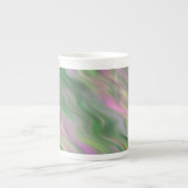 Pink Tulip Wavy Textur Porzellantasse (Vorderseite)