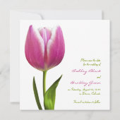 Pink Tulip Wedding Save the Date Announcement (Rückseite)