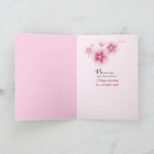 Pink Tulips 45th Anniversary Card Karte (Innenseite)