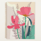 Pink Tulips Artistic Modern Color Blocks Planer (Vorderseite)