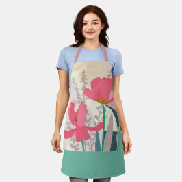 Pink Tulips Artistic Modern Color Blocks Schürze