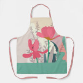 Pink Tulips Artistic Modern Color Blocks Schürze (Vorderseite)