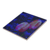 Pink Tulips Blue Hearts Fliese (Seite)