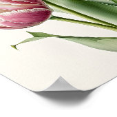 Pink Tulips Blume Art Print Poster (Ecke)