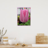 Pink Tulips Blumengarten Poster (Küche)