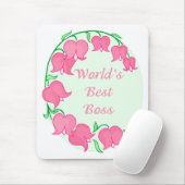 Pink Tulips Boss Mousepad (Mit Mouse)