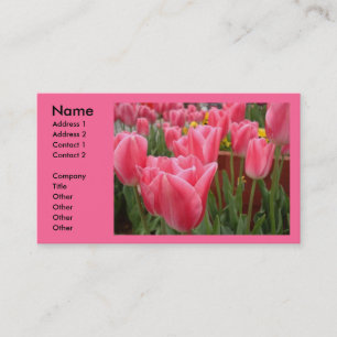 Pink Tulips Business Cards Visitenkarte