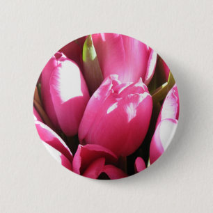 Pink Tulips Button