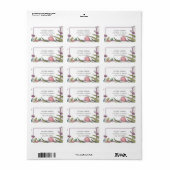 Pink Tulips & Capsules Krankenpflege Abschluss Adr Adressaufkleber (Vorne)