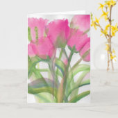 Pink Tulips Card Karte (Gelbe Blume)
