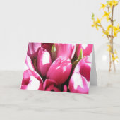 Pink Tulips Card Karte (Gelbe Blume)