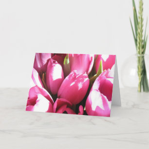 Pink Tulips Card Karte