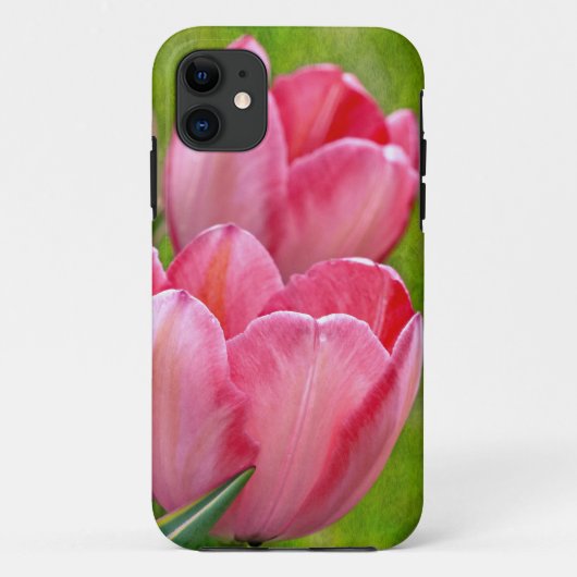 Pink Tulips Case-Mate iPhone Hülle (Rückseite)