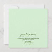 Pink Tulips Custom Wedding Einladung (Rückseite)