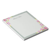 Pink Tulips & Daffodils Spring Flowers Notepad Notizblock (angewinkelt)