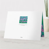 Pink Tulips Field, Frühlingsblumen Blumengemälde Karte (Rückseite)