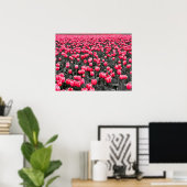 Pink Tulips Field Poster (Heimbüro)