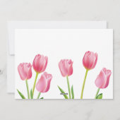 Pink Tulips Flat Danke Karte (Rückseite)