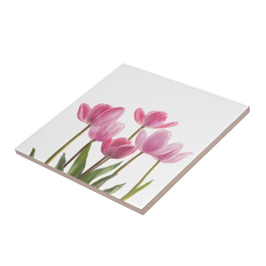 Pink Tulips Fliese (Seite)