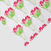 Pink Tulips floral Aquarell elegant rustikal Seidenpapier (Ausschnitt)