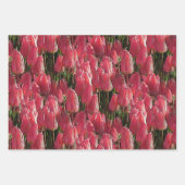 Pink Tulips Floral Geschenkpapier Set (Vorderseite)