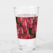 Pink Tulips Floral Glas (Vorderseite)