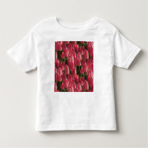 Pink Tulips Floral Kleinkind T-shirt