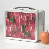 Pink Tulips Floral Metall Brotdose (Beispiel)