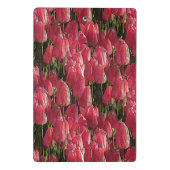 Pink Tulips Floral Mini Klemmbrett (Rückseite)