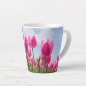 Pink Tulips Floral Mug – Nature Lover Gift Milchtasse (Rechte Ecke)
