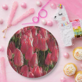 Pink Tulips Floral Pappteller (Party)
