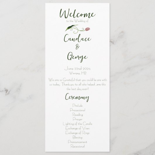 Pink Tulips Floral Programm (Vorderseite)