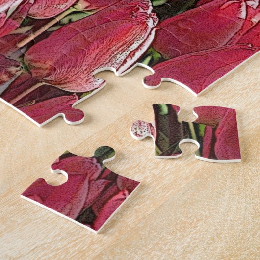Pink Tulips Floral Puzzle (Seite)