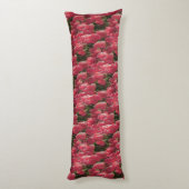Pink Tulips Floral Seitenschläferkissen (Rückseite (Vertikal))