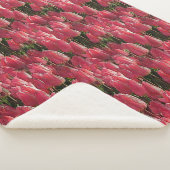 Pink Tulips Floral Sherpadecke (3/4)