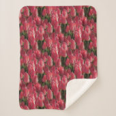 Pink Tulips Floral Sherpadecke (Vorderseite)