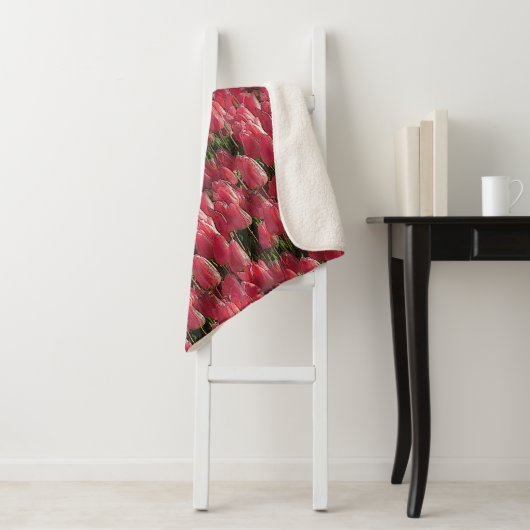 Pink Tulips Floral Sherpadecke (Beispiel)