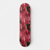 Pink Tulips Floral Skateboard (Vorne)