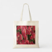 Pink Tulips Floral Tragetasche (Rückseite)