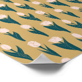 Pink Tulips Garden Poster (Ecke)