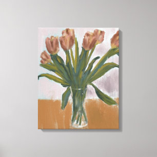 Pink Tulips Gemälde auf Leinwand