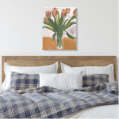 Pink Tulips Gemälde auf Leinwand (Insitu (Schlafzimmer))