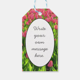 Pink Tulips Geschenkanhänger