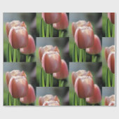 Pink Tulips Geschenkpapier (Flach)