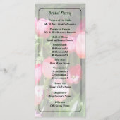 Pink Tulips in Garden Wedding Programm (Rückseite)