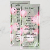 Pink Tulips in Garden Wedding Programm (Vorne/Hinten)
