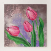 Pink Tulips Jigsaw Puzzle - Malerei (Vertikal)